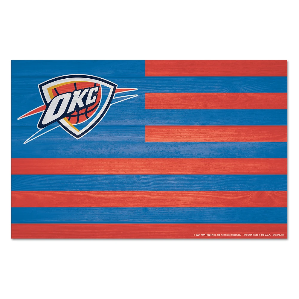 WinCraft Oklahoma City Thunder 11'' x 17'' Americana Wood Sign