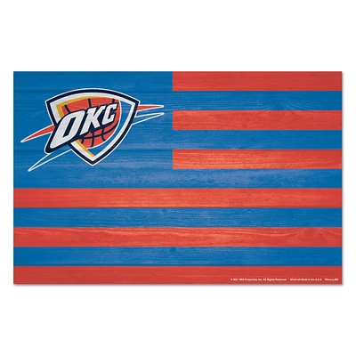 WinCraft Oklahoma City Thunder 11'' x 17'' Americana Wood Sign