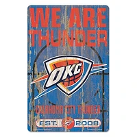 WinCraft Oklahoma City Thunder 11'' x 17'' Slogan Wood Sign