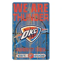 WinCraft Oklahoma City Thunder 11'' x 17'' Slogan Wood Sign