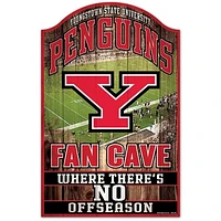 WinCraft Youngstown State Penguins 11" x 17'" Decorative Fan Cave Wood Sign