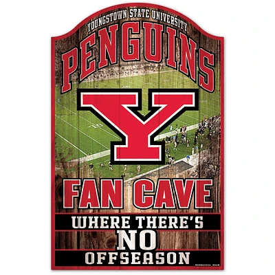 WinCraft Youngstown State Penguins 11" x 17'" Decorative Fan Cave Wood Sign