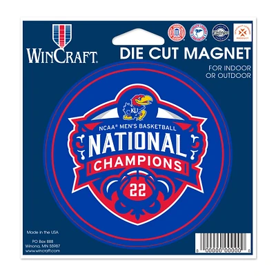 WinCraft Kansas Jayhawks 2022 NCAA Men's Basketball National Champions 4.5'' x 6'' Indoor/Outdoor Vinyl Magnet