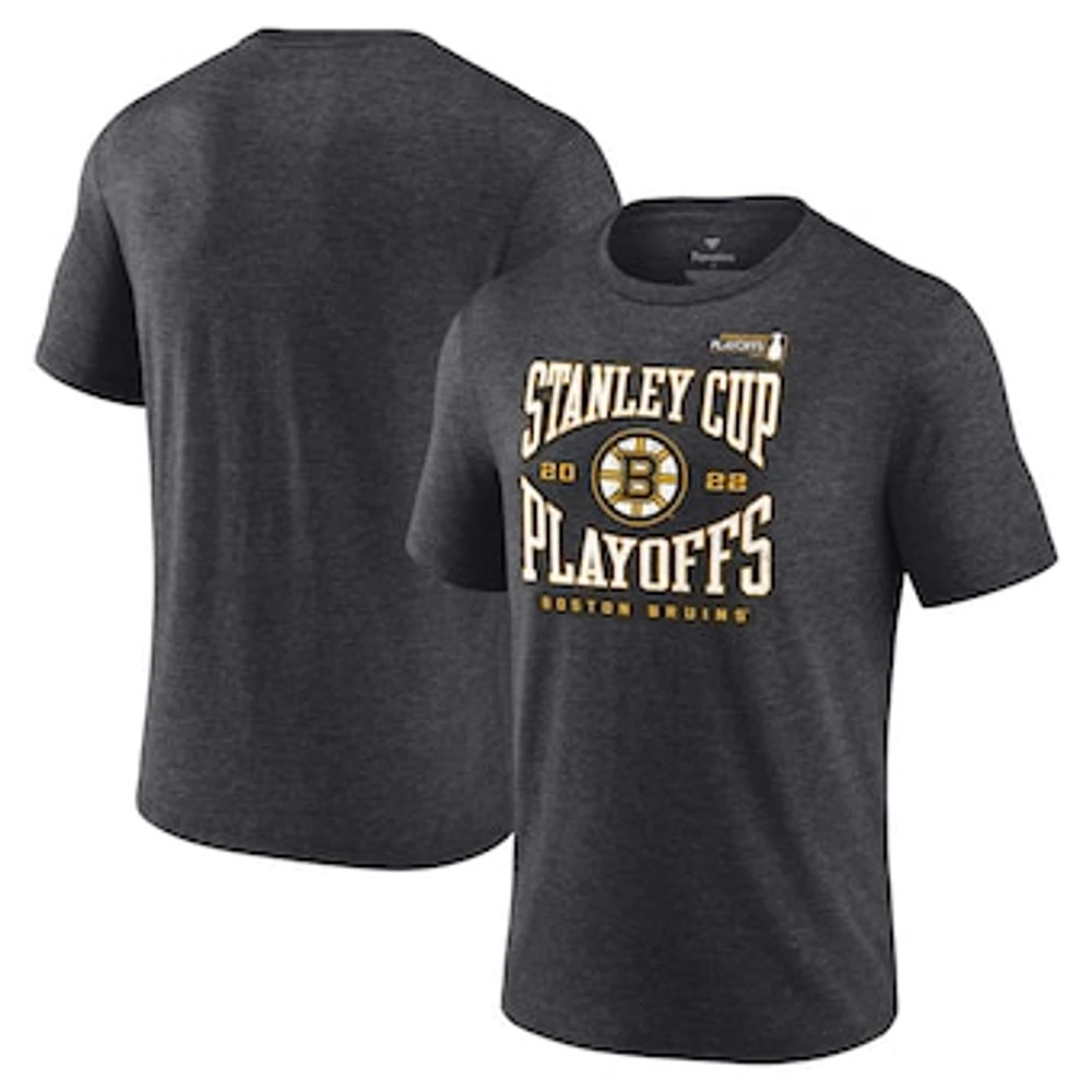 Men's Fanatics Charcoal Boston Bruins 2022 Stanley Cup Playoffs Wraparound T-Shirt