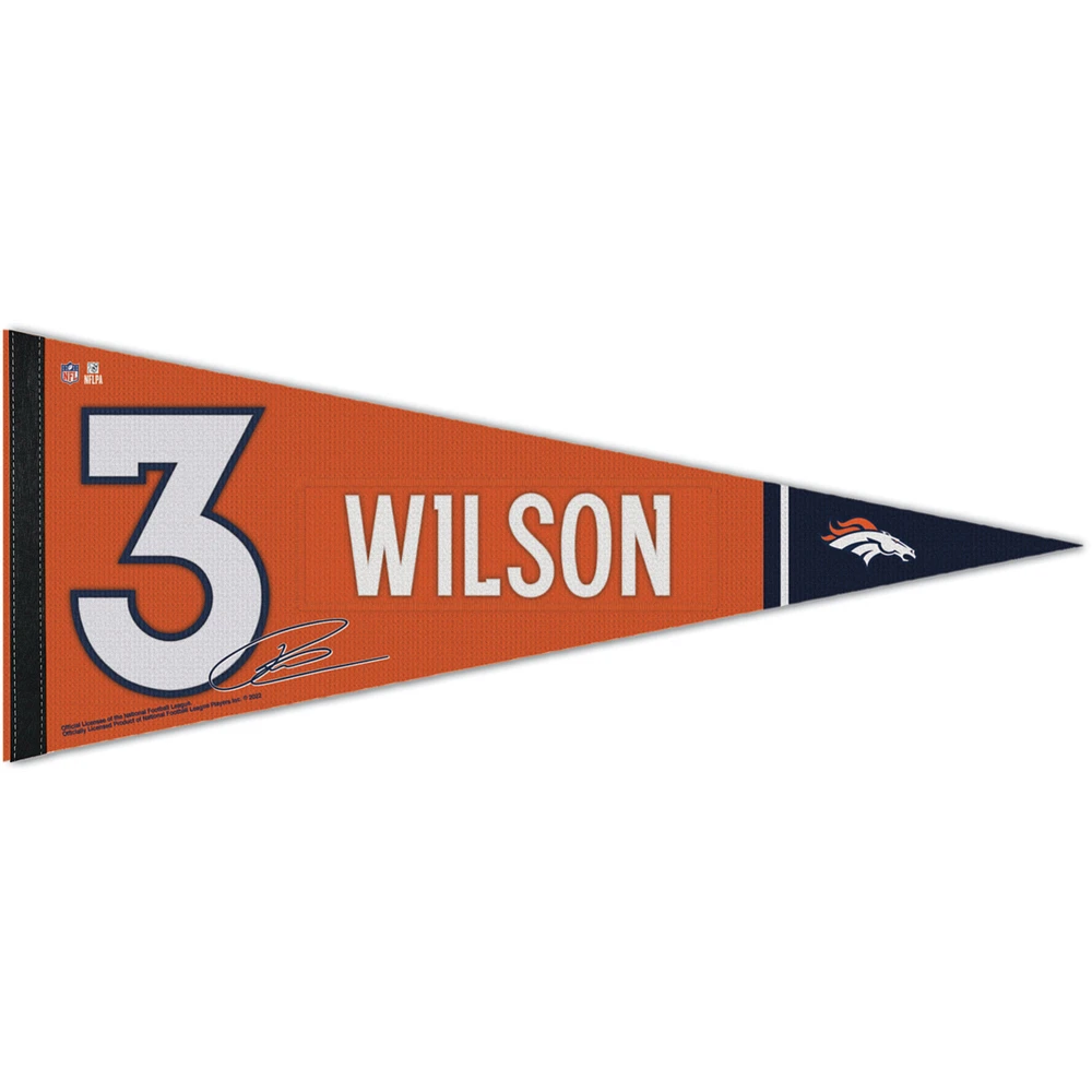 WinCraft Russell Wilson Denver Broncos 12'' x 30'' Player Premium Pennant