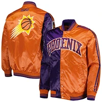 Men's Starter Purple/Orange Phoenix Suns Fast Break Satin Full-Snap Jacket