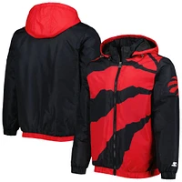 Men's Starter Red Toronto Raptors The Triple Double Full-Zip Hoodie Jacket