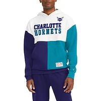 Men's Tommy Jeans White/Purple Charlotte Hornets Andrew Split Pullover Hoodie