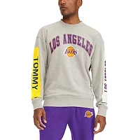 Men's Tommy Jeans Gray Los Angeles Lakers James Patch Pullover Sweatshirt