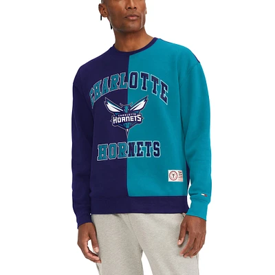 Men's Tommy Jeans Purple/Teal Charlotte Hornets Keith Split Pullover Sweatshirt