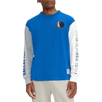 Men's Tommy Jeans Royal Dallas Mavericks Richie Color Block Long Sleeve T-Shirt