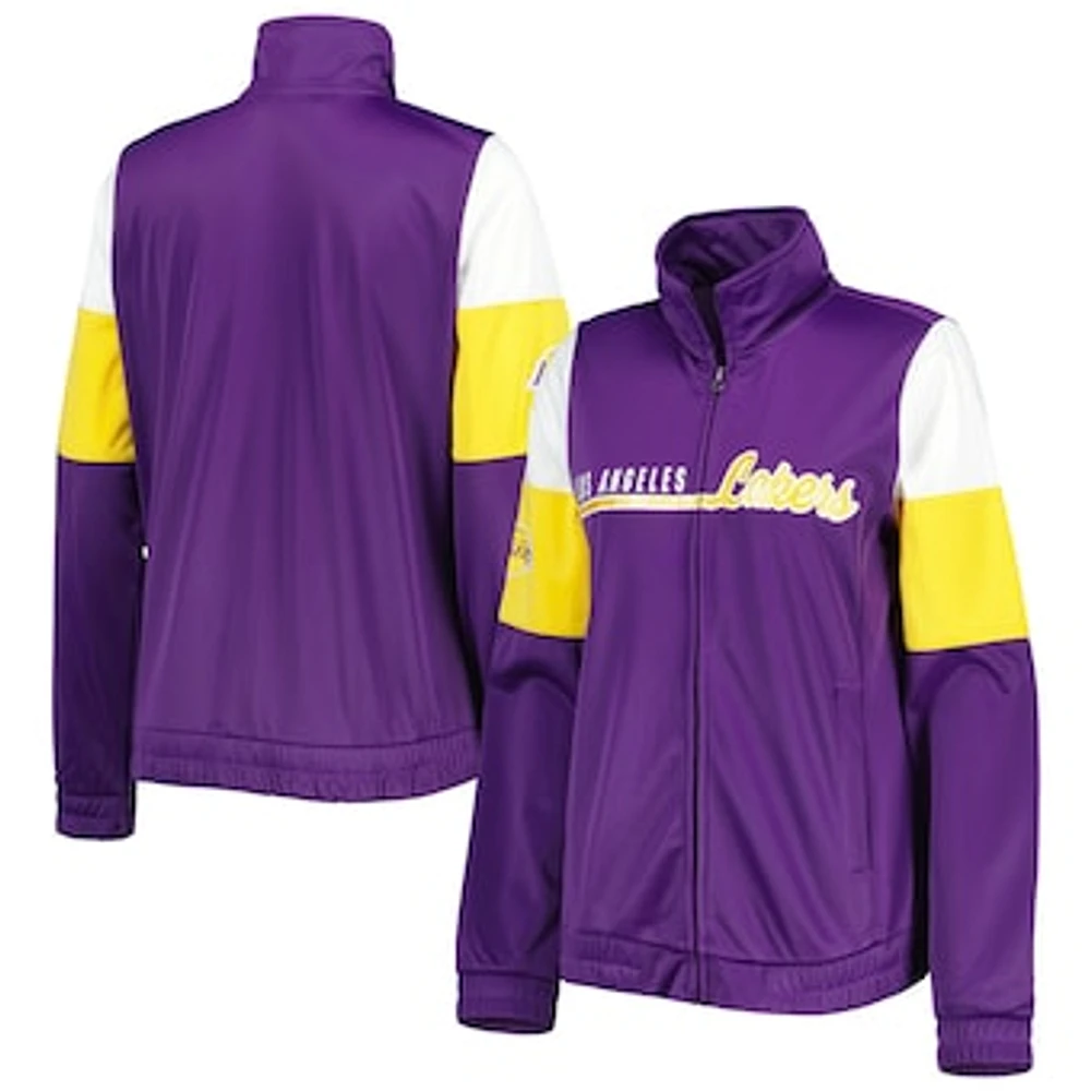 Women's G-III 4Her by Carl Banks Purple Los Angeles Lakers Change Up Full-Zip Track Jacket