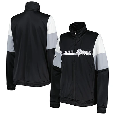 Women's G-III 4Her by Carl Banks Black San Antonio Spurs Change Up Full-Zip Track Jacket