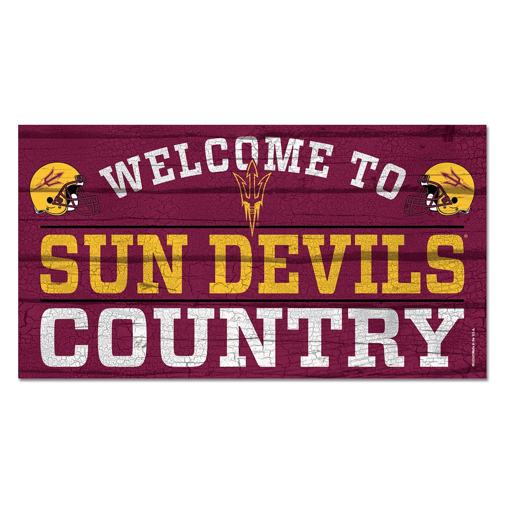 WinCraft Arizona State Sun Devils 13''x 24'' Country Wood Sign