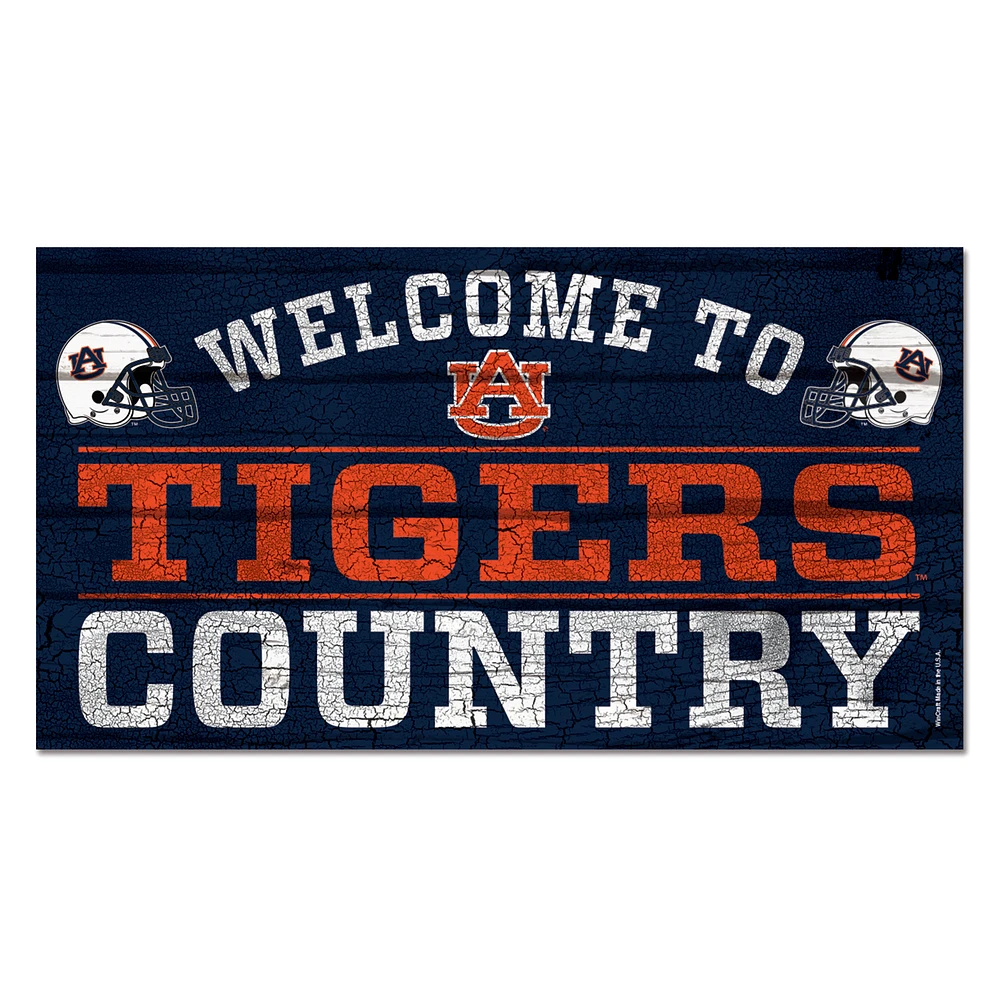 WinCraft Auburn Tigers 13''x 24'' Country Wood Sign
