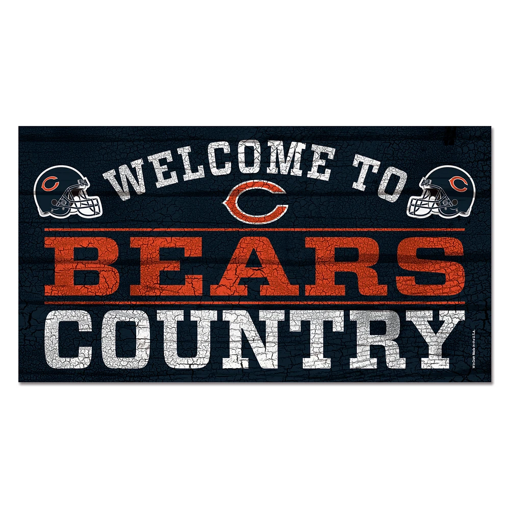 WinCraft Chicago Bears 13''x 24'' Country Wood Sign