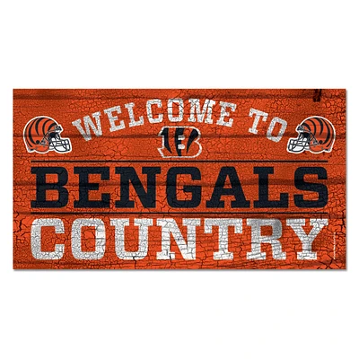 WinCraft Cincinnati Bengals 13''x 24'' Country Wood Sign