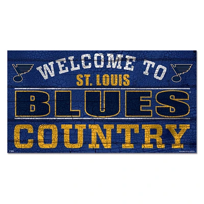 WinCraft St. Louis Blues 13''x 24'' Country Wood Sign