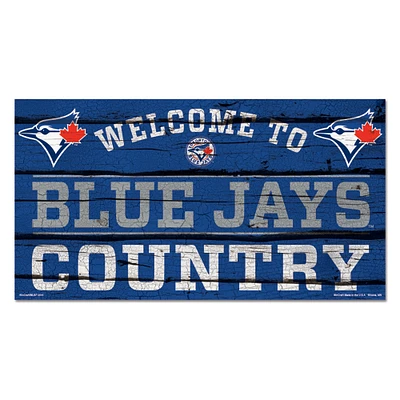 WinCraft Toronto Blue Jays 13''x 24'' Country Wood Sign