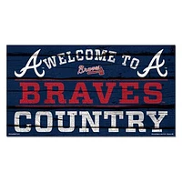 WinCraft Atlanta Braves 13''x 24'' Country Wood Sign