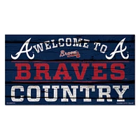WinCraft Atlanta Braves 13''x 24'' Country Wood Sign