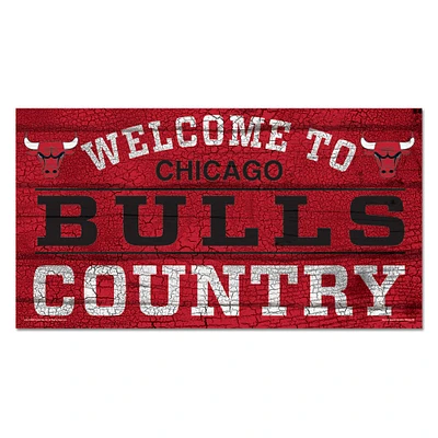 WinCraft Chicago Bulls 13''x 24'' Country Wood Sign