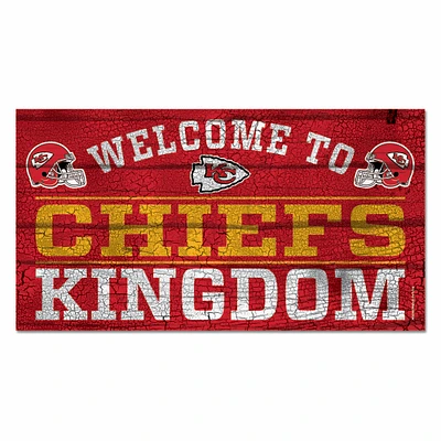 WinCraft Kansas City Chiefs 13''x 24'' Country Wood Sign