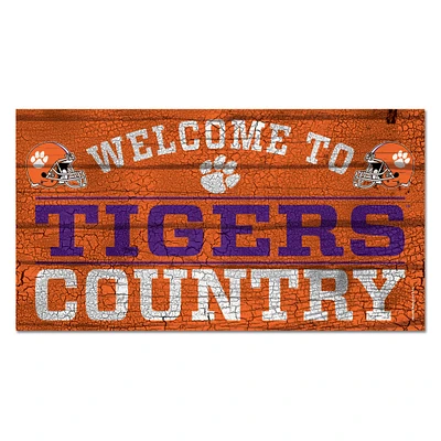 WinCraft Clemson Tigers 13''x 24'' Country Wood Sign