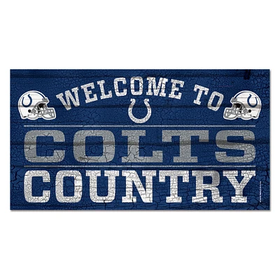 WinCraft Indianapolis Colts 13''x 24'' Country Wood Sign