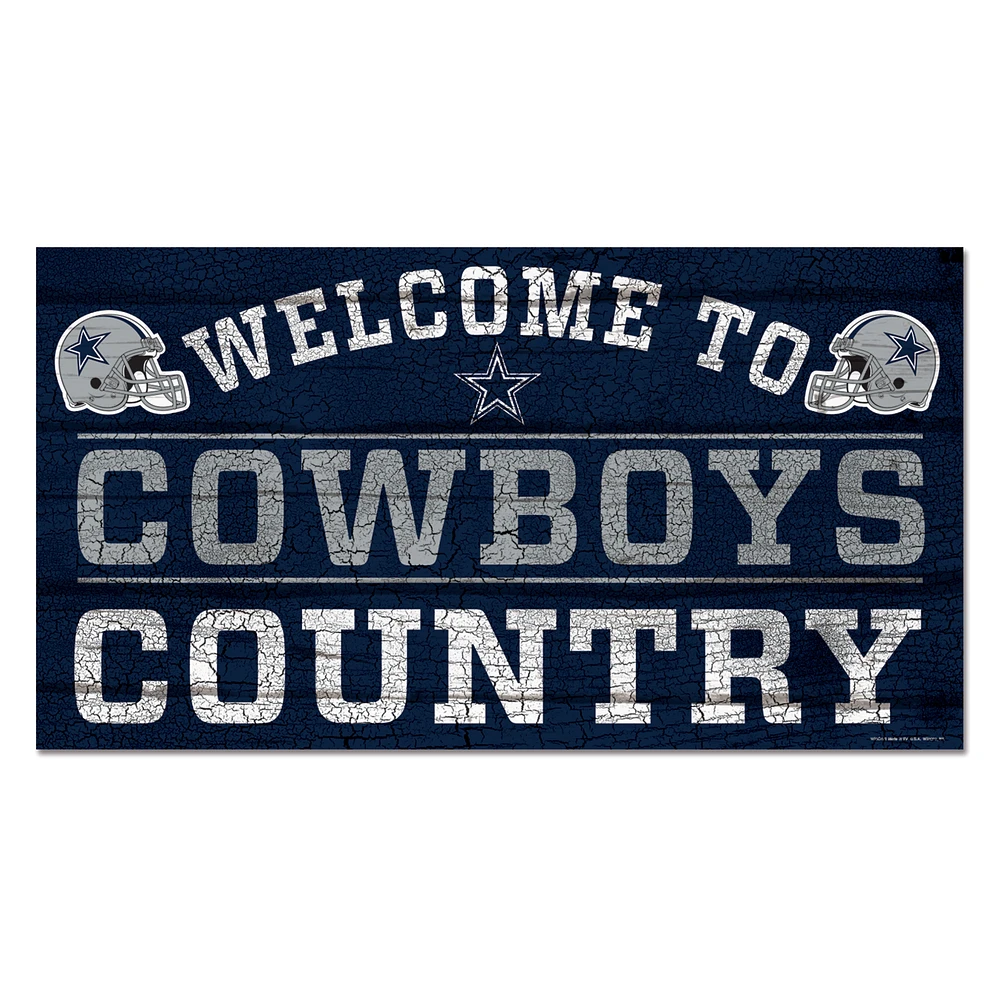 WinCraft Dallas Cowboys 13''x 24'' Country Wood Sign