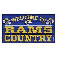 WinCraft Los Angeles Rams 13''x 24'' Country Wood Sign