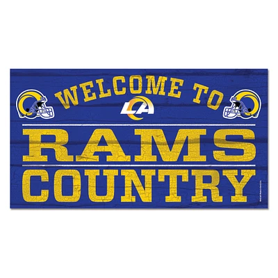 WinCraft Los Angeles Rams 13''x 24'' Country Wood Sign