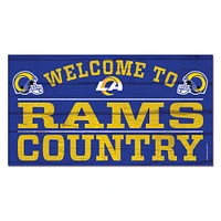 WinCraft Los Angeles Rams 13''x 24'' Country Wood Sign