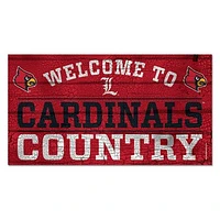 WinCraft Louisville Cardinals 13''x 24'' Country Wood Sign