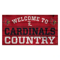 WinCraft Louisville Cardinals 13''x 24'' Country Wood Sign