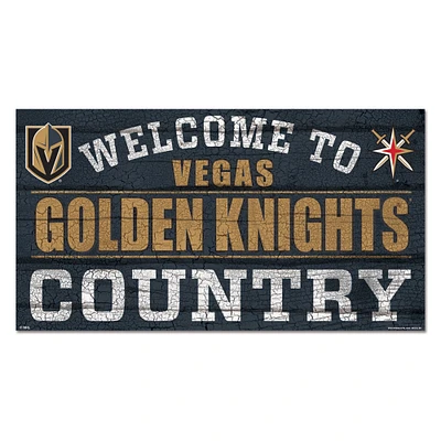 WinCraft Vegas Golden Knights 13''x 24'' Country Wood Sign