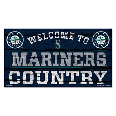 WinCraft Seattle Mariners 13''x 24'' Country Wood Sign