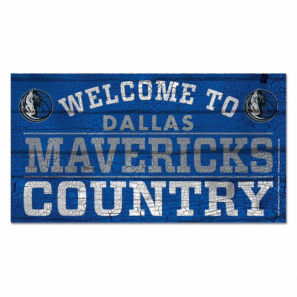 WinCraft Dallas Mavericks 13''x 24'' Country Wood Sign
