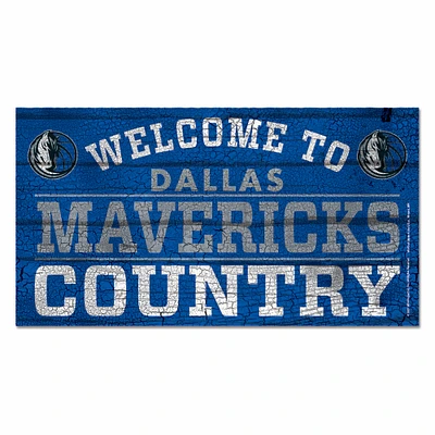 WinCraft Dallas Mavericks 13''x 24'' Country Wood Sign