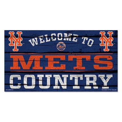 WinCraft New York Mets 13''x 24'' Country Wood Sign