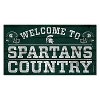 WinCraft Michigan State Spartans 13''x 24'' Country Wood Sign