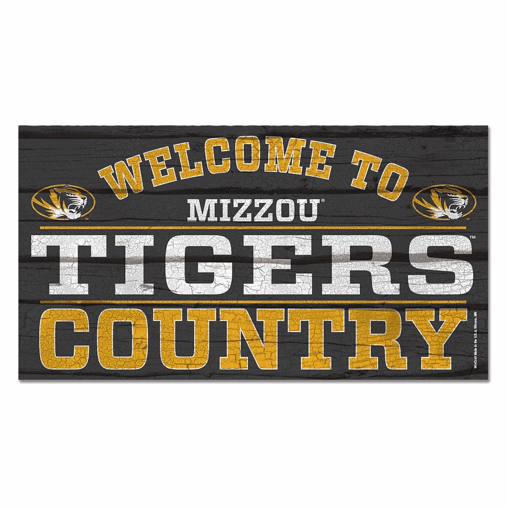 WinCraft Missouri Tigers 13''x 24'' Country Wood Sign