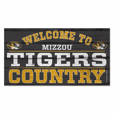 WinCraft Missouri Tigers 13''x 24'' Country Wood Sign