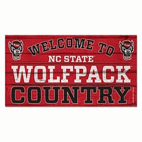 WinCraft NC State Wolfpack 13''x 24'' Country Wood Sign