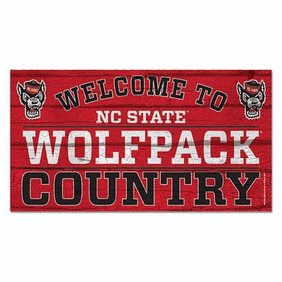 WinCraft NC State Wolfpack 13''x 24'' Country Wood Sign