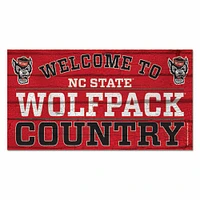 WinCraft NC State Wolfpack 13''x 24'' Country Wood Sign