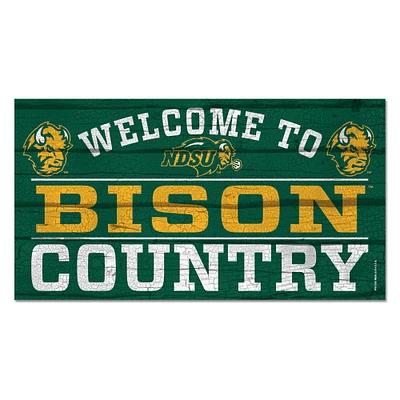 WinCraft NDSU Bison 13''x 24'' Country Wood Sign