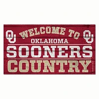 WinCraft Oklahoma Sooners 13''x 24'' Country Wood Sign