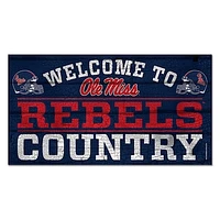 WinCraft Ole Miss Rebels 13''x 24'' Country Wood Sign