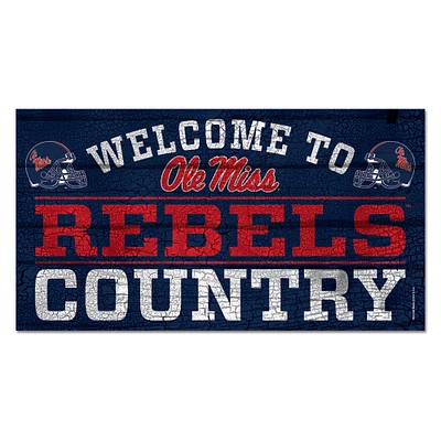 WinCraft Ole Miss Rebels 13''x 24'' Country Wood Sign